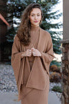 Ariana Ribbed Sweater Dress, Camel