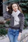 Italian Knit Rib Chunky Long Scarf/Wrap