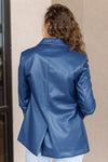 Micah Faux Leather Blazer