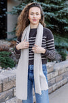 Italian Knit Rib Chunky Long Scarf/Wrap