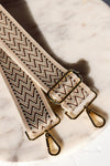 Handbag Guitar Strap, Beige Multi