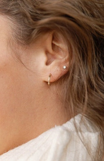 Grace Tiny Dot Hoop Earrings