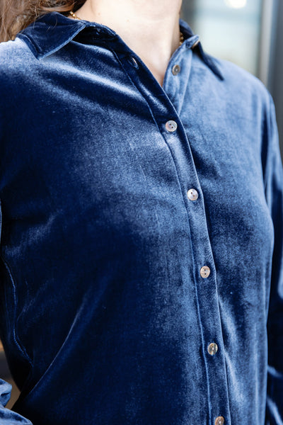 Faherty Genevieve Velvet Shirt