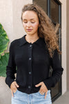 Joni Pointelle Button Front Sweater