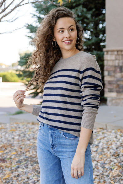 Sloane Striped Cashmere Sweater