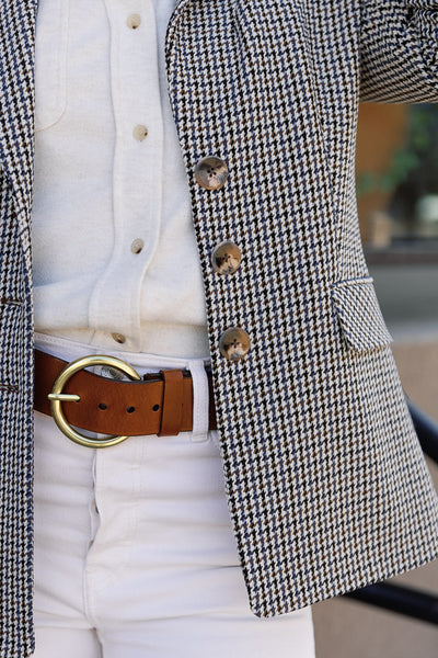 Veronica Beard Berkshire Houndstooth Dickey Jacket