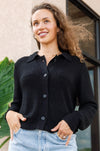 Joni Pointelle Button Front Sweater