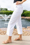 PRE-ORDER Spanx Stretch Twill Wide Leg Cropped Pant, White