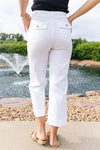 PRE-ORDER Spanx Stretch Twill Wide Leg Cropped Pant, White