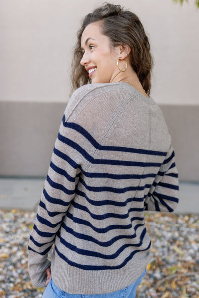 Sloane Striped Cashmere Sweater