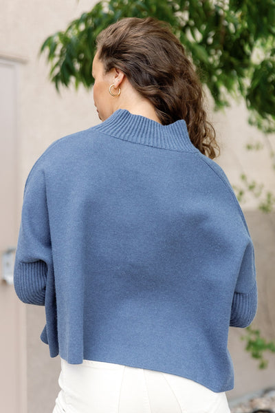 Abby Mock Neck Boxy Sweater