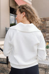 Spanx Air Essentials Half Zip Pullover, Powder