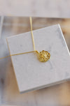 .Golden Sunflower Necklace