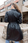 Jaden Faux Leather Shirt Dress/Jacket