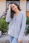 Pacific Cashmere Cardigan, Heather Grey