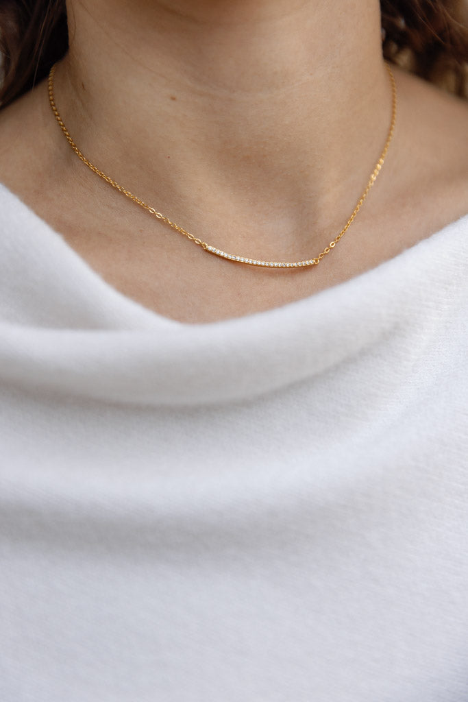 Pave Bar Necklace