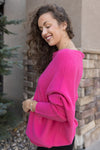 Kai Asymmetric Sweater, Fuchsia