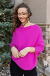 PRE-ORDER Kai Asymmetric Sweater, Fuchsia