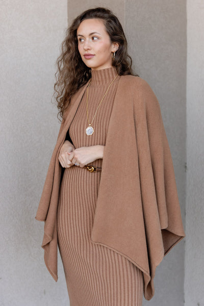 Serenity Sweater Wrap, Camel