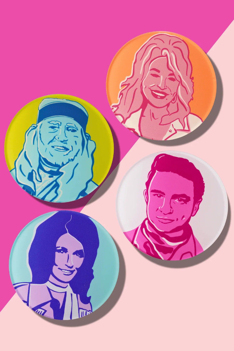 Country Legends Coasters, Set of 4