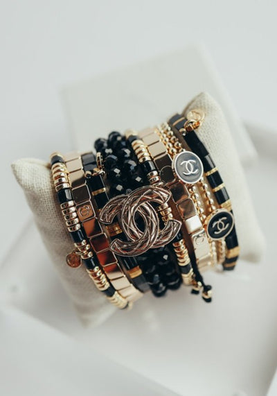 CL Newport Bracelet, Gold & Black