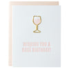 Paperclip Greeting Card, Rose Birthday