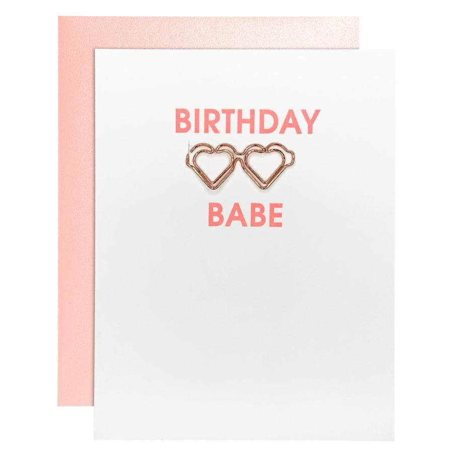 Paperclip Greeting Card, Birthday Babe