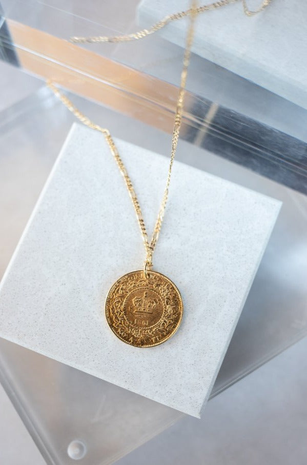 Marquee Coin Necklace, 18"