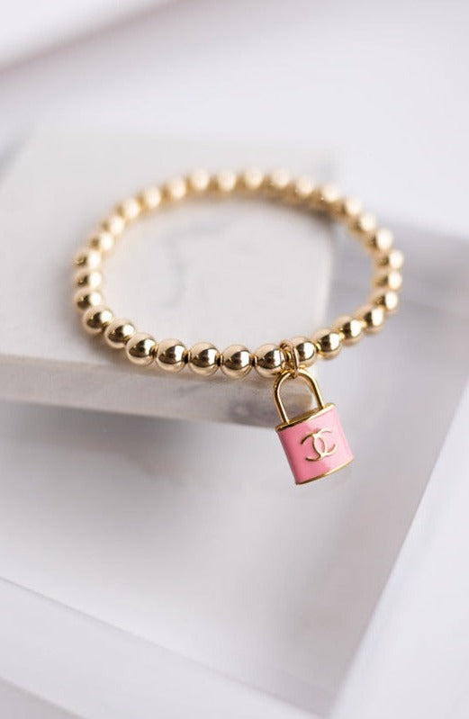 Charm It! Pink Chain Bracelet