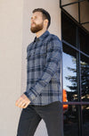 Faherty Legend Sweater Shirt, Grey Seas Plaid