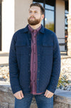 Faherty Epic Quilted Fleece CPO Jacket, Navy