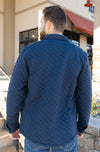 Faherty Epic Quilted Fleece CPO Jacket, Navy