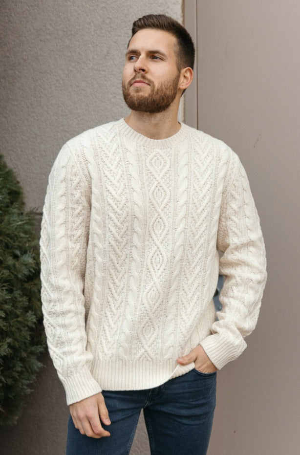 POLO RL Wool/Cashmere Cable Knit Sweater - RUST & Co.