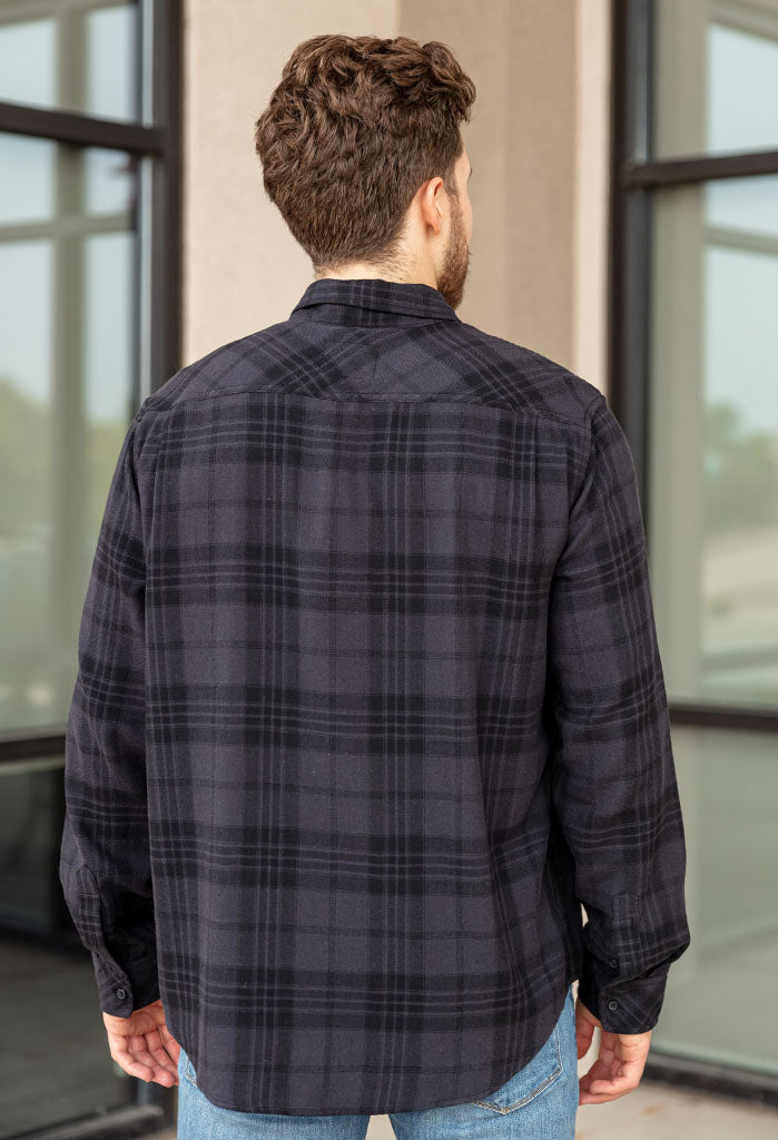 Rails Lennox Shirt, Charcoal Black