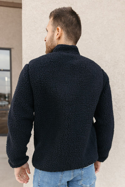 Vince Faux Sherpa 1/4 Zip Pullover