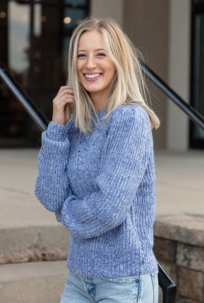 Scotch & Soda Blue Melange Sweater