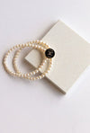Designer CC Button & Pearl Bracelet