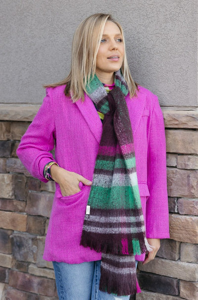Large Multi Plaid Scarf