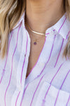Aria Pink Tourmaline Necklace 16-18"