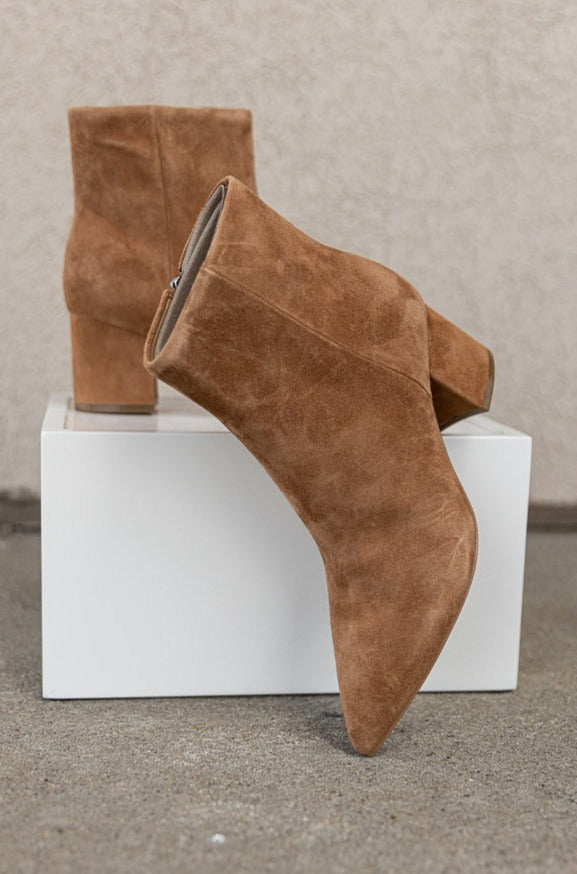 PRE-ORDER NOVEMBER Marc Fisher Jarli Bootie, Brown Suede