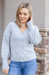 Jenna Textured Blouson Sleeve Cardigan