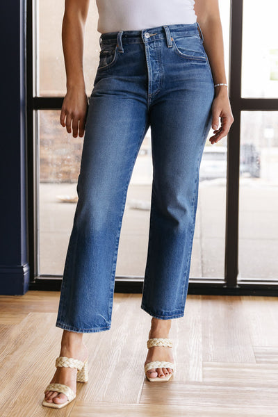 Citizens of Humanity Emery Crop Relaxed Straight Jeans, Oasis