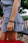 NATION Nili Gingham Smocked Skirt
