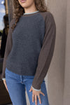 Alex Cashmere 2-tone Raglan Sleeve Sweater