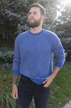 Vince Birdseye Wool/Cashmere Sweater, Blue