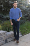 Vince Birdseye Wool/Cashmere Sweater, Blue