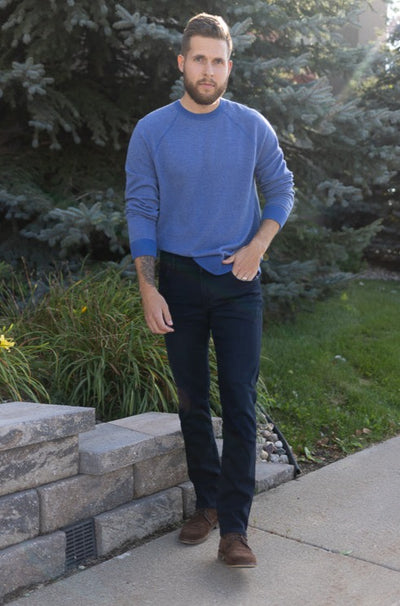 Vince Birdseye Wool/Cashmere Sweater, Blue