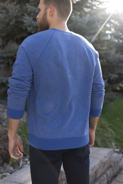 Vince Birdseye Wool/Cashmere Sweater, Blue