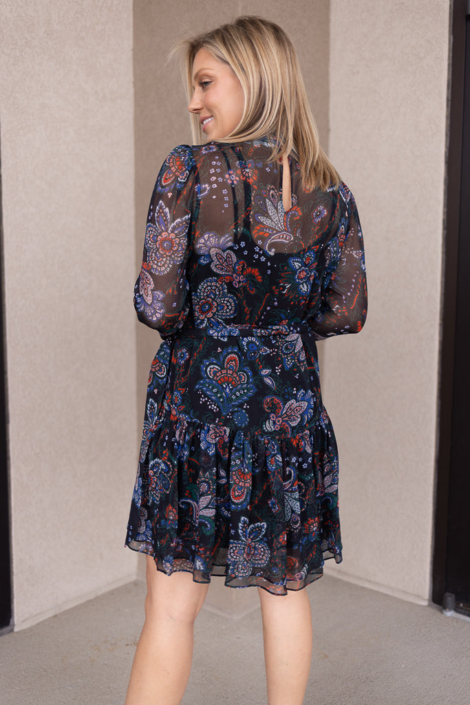 Veronica Beard Bolade Dress In Black Multi - size 8 Veronica Beard Bolade Dress In Black Multi - size 8