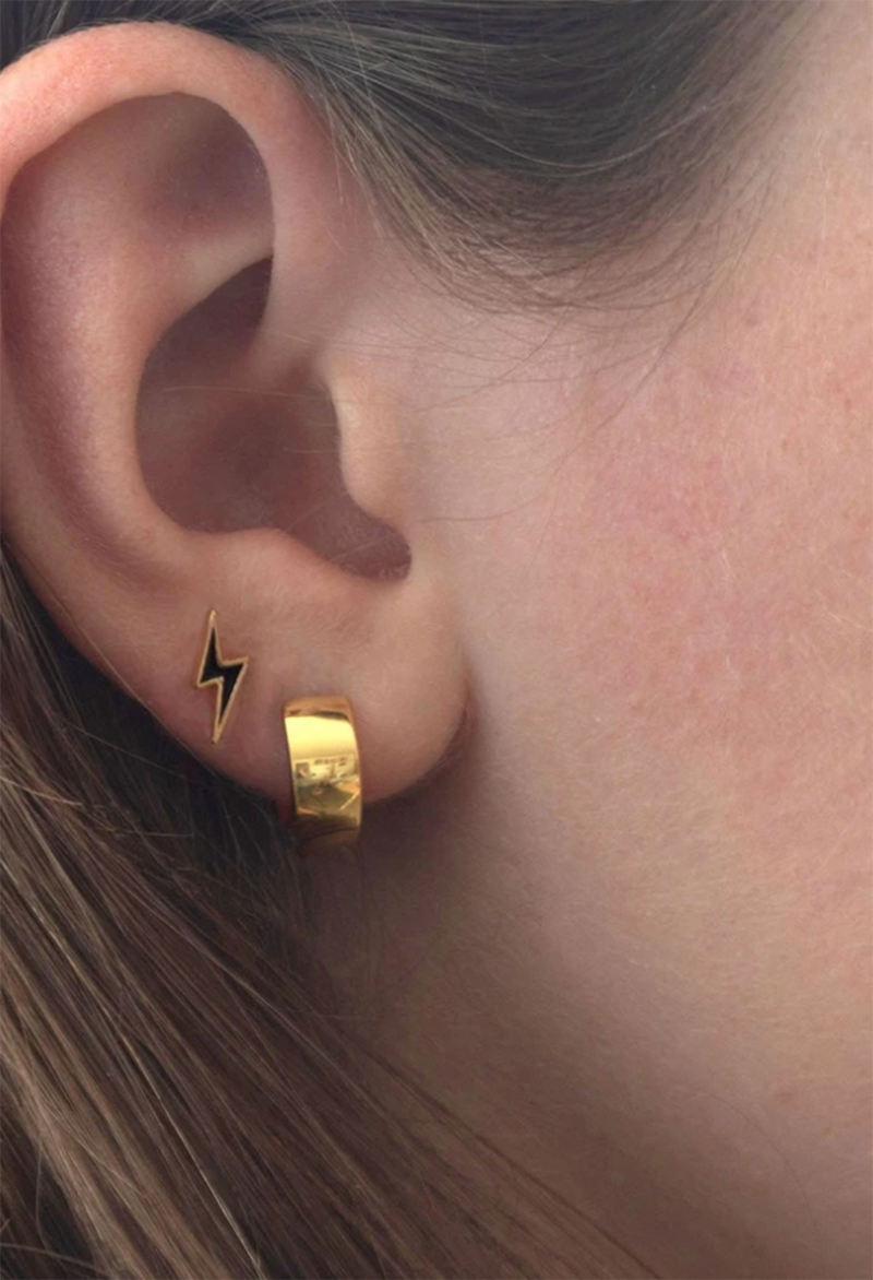 Designer Gold LV Charm Earrings - RUST & Co.